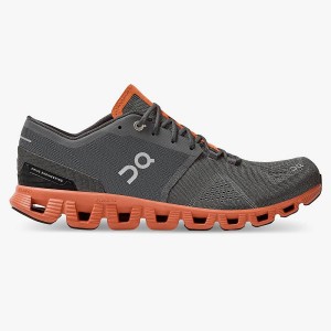 On Running Cloud X 2 Men's Road Running Shoes Grey / Orange | 2736519_SG