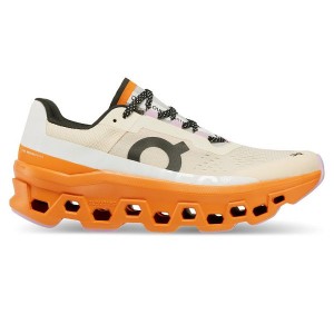 On Running Cloudmonster Women's Road Running Shoes Beige / Orange | 6954081_SG