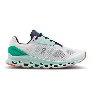 On Running Cloudstratus Men's Road Running Shoes White / Green | 3156074_SG