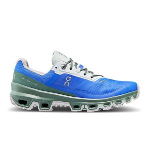 On Running Cloudventure Waterproof Women's Hiking Shoes Blue / Dark Green | 7385916_SG