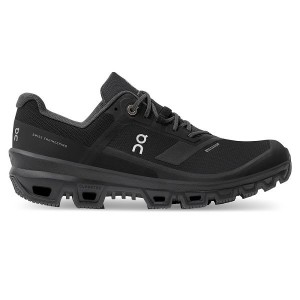 On Running Cloudventure Waterproof Women's Hiking Shoes Black | 6051378_SG