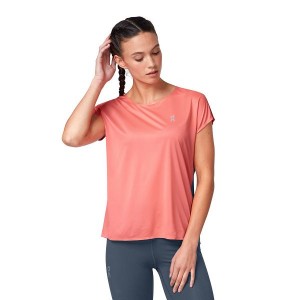 On Running Performance-T 3 Women's T Shirts Coral | 4731602_SG