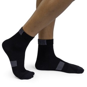 On Running Ultralight Mid Women's Socks Black / White | 593167_SG