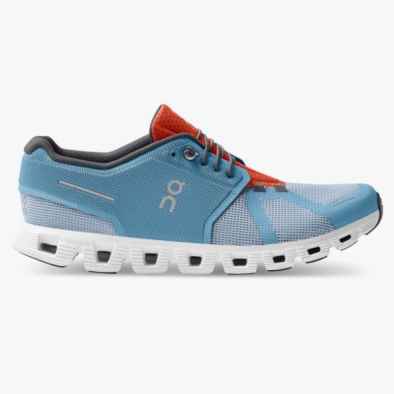 On Running Cloud 5 Push Men\'s Sneakers Blue / Orange | 4953206_SG