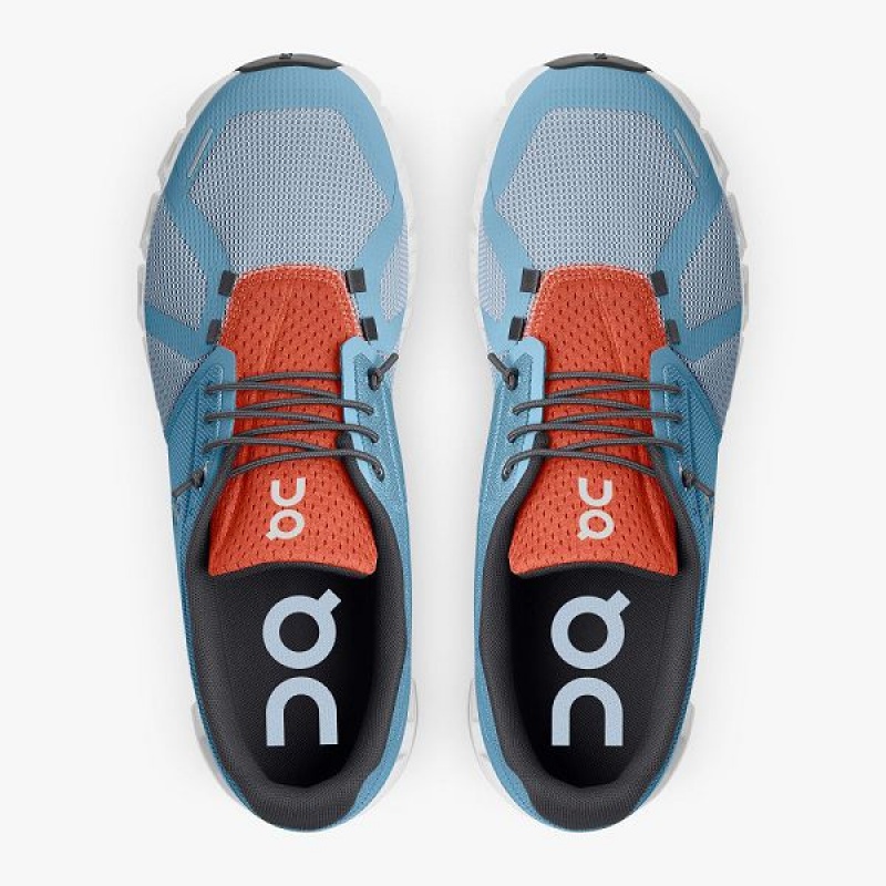 On Running Cloud 5 Push Men's Walking Shoes Blue / Orange | 738249_SG