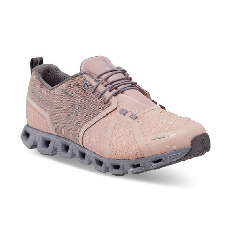 On Running Cloud 5 Waterproof Women's Sneakers Rose / Khaki | 387621_SG