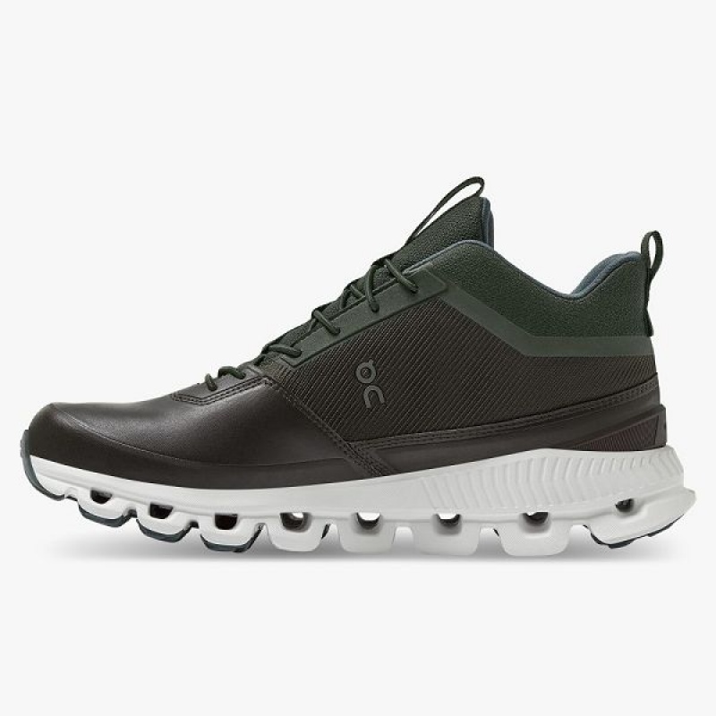 On Running Cloud Hi Waterproof Women's Sneakers Olive / Brown | 3015786_SG