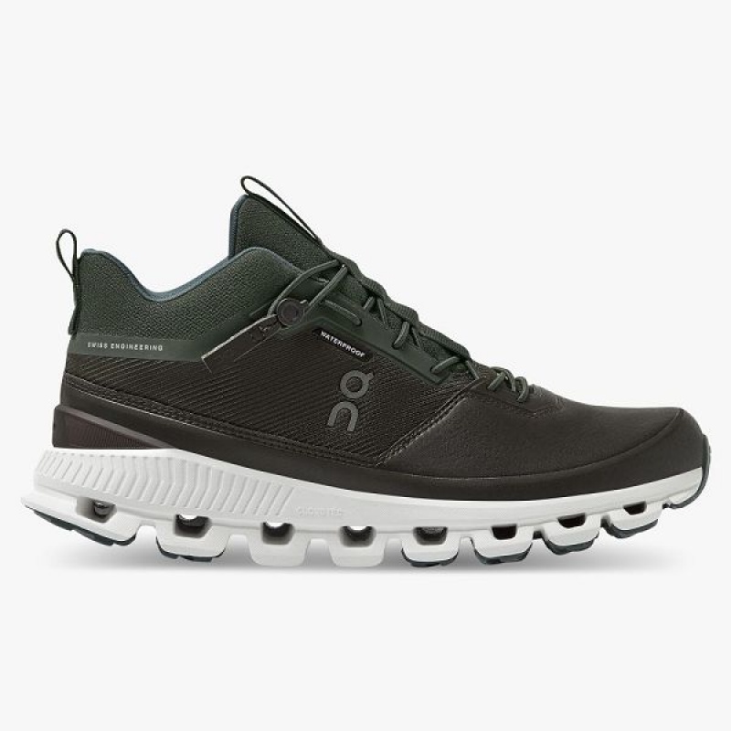 On Running Cloud Hi Waterproof Women\'s Sneakers Olive / Brown | 3015786_SG