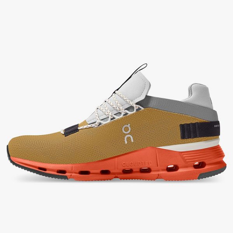 On Running Cloudnova Men's Sneakers Brown / Orange | 4589701_SG
