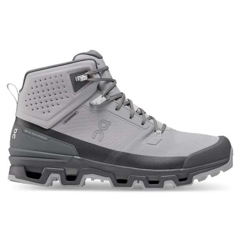 On Running Cloudrock 2 Waterproof Men\'s Hiking Boots Grey | 9680241_SG