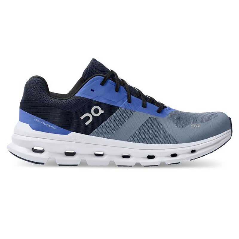 On Running Cloudrunner Men\'s Road Running Shoes Blue / Navy | 7609384_SG
