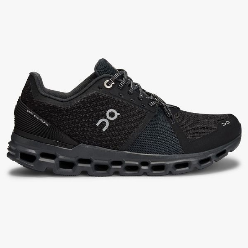 On Running Cloudstratus 1 Women\'s Road Running Shoes Black / Grey | 6051834_SG